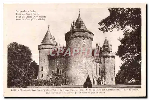 Ansichtskarte AK Chateau de Combourg La Tour situee a l angle appelee par Chateaubriand Tour du Maure plus elevee