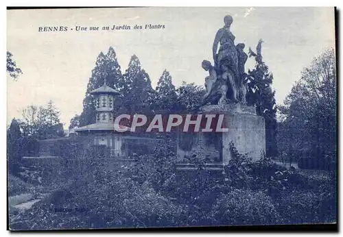 Ansichtskarte AK Rennes Une vue au Jardin des Plantes