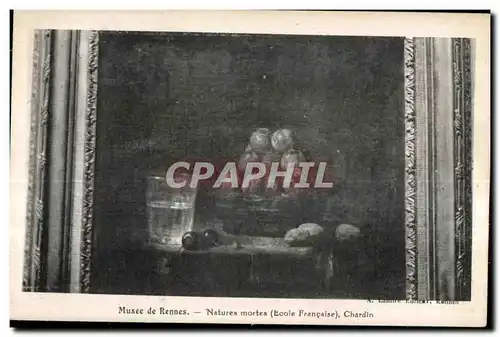 Cartes postales Musee de Rennes Natures Mortes Chardin