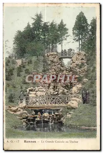 Ansichtskarte AK Rennes La Grande Cascade au Thabor