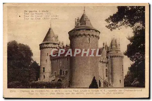 Ansichtskarte AK Chateau de Combourg la Tour situee a l angle appelee par Chateaubriand Tour du Maure