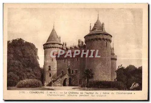 Cartes postales Combourg Le Chateau ou l auteur du Genie du Christianisme Chateaubriand sejourne pendant son ent