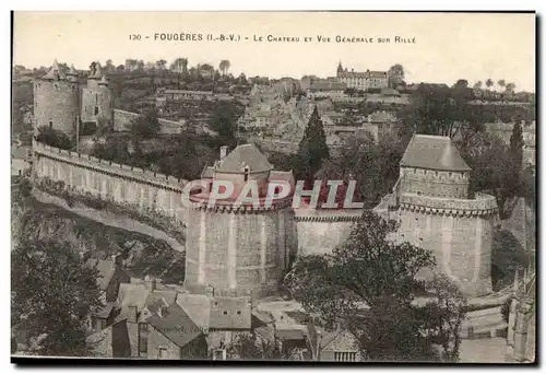 Cartes postales Fougeres Le Chateau et Vue Generale sur Rille