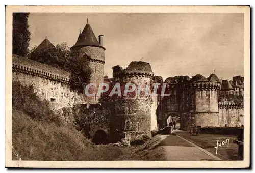 Cartes postales Fougeres Le Chateau Porte Notre Dame