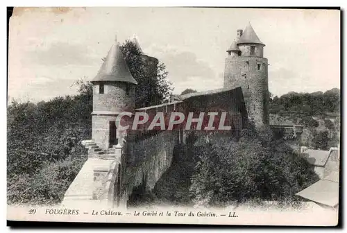 Cartes postales Fougeres Le Chateau Le Guibe et la Tour du Gobelin