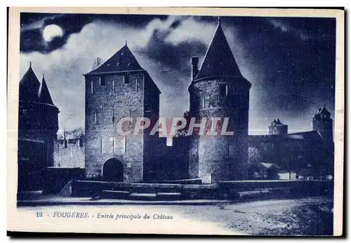 Cartes postales Fougeres Entree principale du Chateau