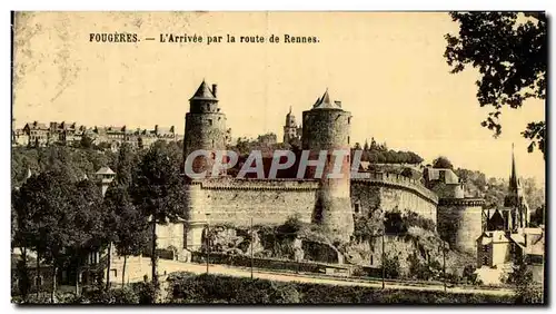 Cartes postales Fougeres L Arrivee par la route de Rennes