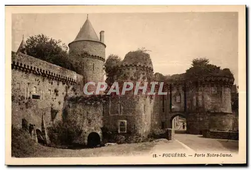 Ansichtskarte AK Fougeres Porte Notre Dame