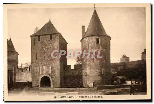 Cartes postales Fougeres Entree du Chdieau