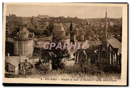 Cartes postales Fougeres Hospice de Rille le Chateau L Eglise Saint Sulpice