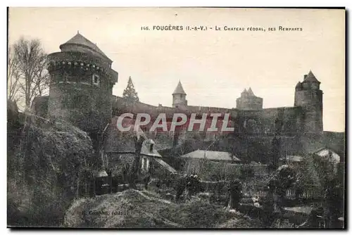 Ansichtskarte AK Fougeres Le Chateau Feodal Ses Remparts