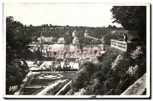 Ansichtskarte AK Fougeres Le Place Le Roux Plate forme du Jardin Public