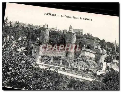 Cartes postales Fougeres La Facade Ouest du Chateau