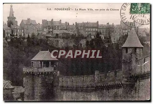 Cartes postales Fougeres Le Haute Ville vue prise du Chateau