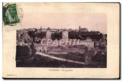 Cartes postales Fougeres Vue generale