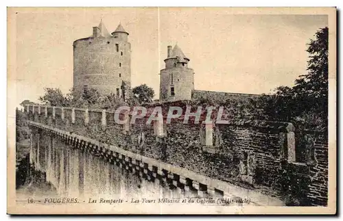 Cartes postales Fougeres Les Remparts Les Tours Melusine et du Gobilin (XIII Seicle)