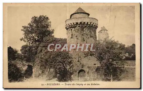 Cartes postales Fougeres Tours de Cotony et du Gobetin