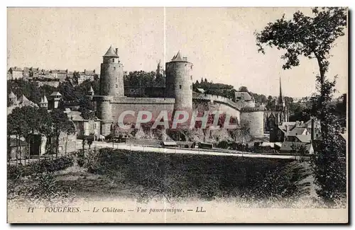 Cartes postales Fougeres Le Chateau Vue Panoramique