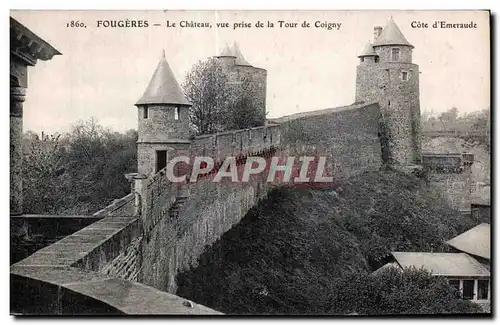 Cartes postales Fougeres Le Chateau vue prise de la Tour de Coigny