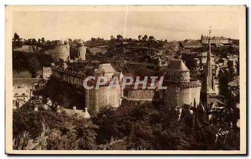 Cartes postales Fougeres Vue Generale du Chateau Prise des Rochers de St Suipice