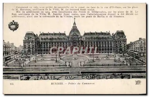 Cartes postales Rennes Palais du Commerce