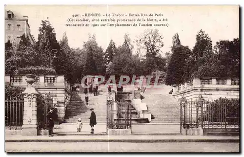 Cartes postales Rennes Le Thabor Entree Rue de Paris