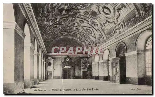 Cartes postales Rennes Palais de Justice la Salle des Pas Perdus