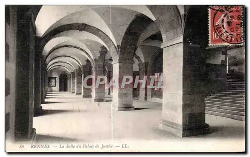 Ansichtskarte AK Rennes La Salle du Palais de Justice