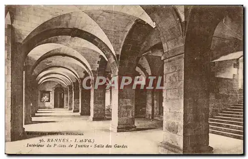 Ansichtskarte AK Rennes Interieur du Palais de Justice Salle des Gardes