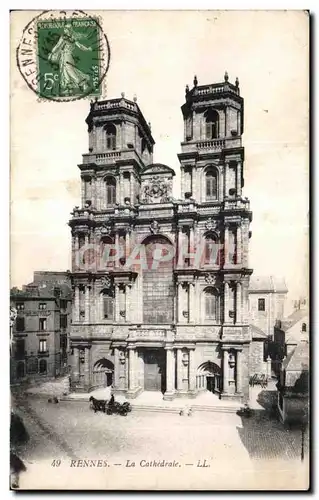 Cartes postales Rennes La Cathedrale