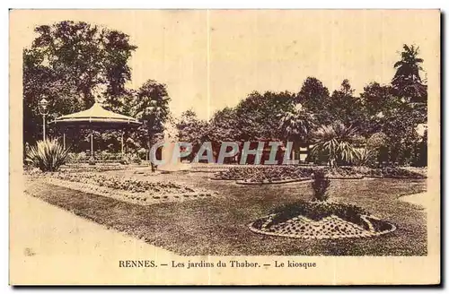 Ansichtskarte AK Rennes Les jardins du Thabor Le kiosque