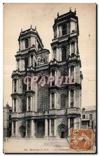 Cartes postales Rennes La cathedrale