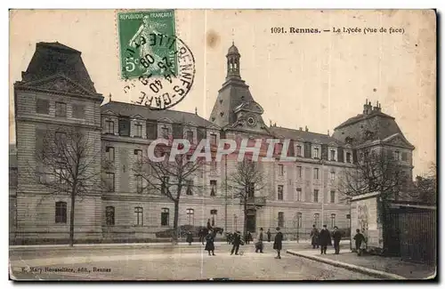 Cartes postales Rennes Le Lycee (vue de face)