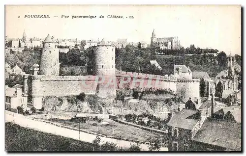 Cartes postales Fougeres Vue panoramique du Chateau