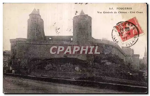 Cartes postales Fougeres Vue Generale du Chateau Cote Ouest