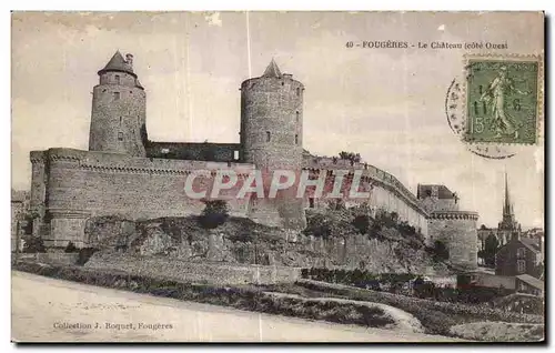 Cartes postales Fougeres Le Chateau (cote Ouest)