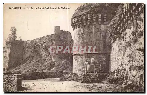 Cartes postales Fougeres La Porte Saint Sulpice et le Chateau