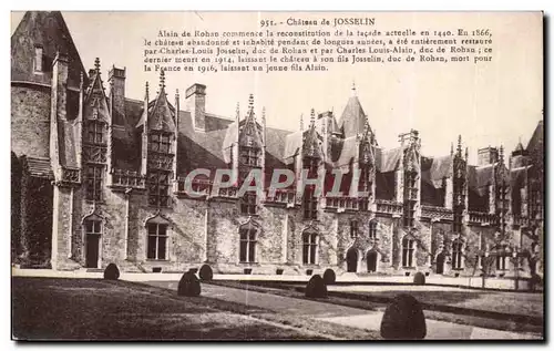 Ansichtskarte AK Chateau de Josselin Alain de Rohan Commence la reconstitation de la tacade en