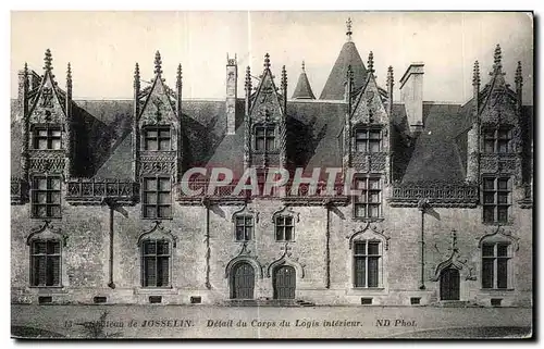 Cartes postales Chateau de Josselin Detail du Corps du Logis interieur