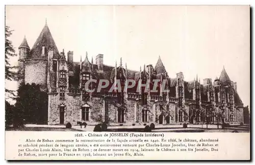 Ansichtskarte AK Chateau de Josselin (Facade interieure) Alain de Rohan commence la reconstritution de la facede