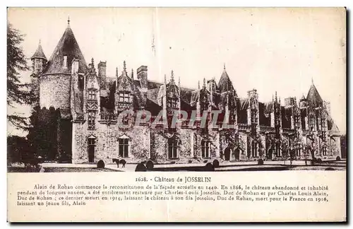 Ansichtskarte AK Chateau de Josselin Alain de Rohan commence la reconstitution de la facade actuelle en