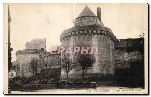 Ansichtskarte AK Fougeres Tours Raoul et Surienne