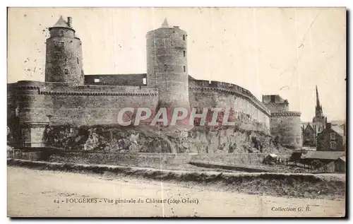 Ansichtskarte AK Fougeres Vue generale du Chateau(cote ouest)