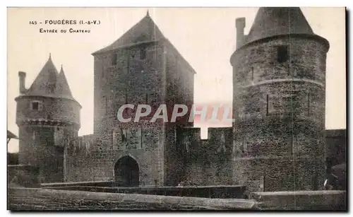 Cartes postales Fougeres Entree Du Chateau