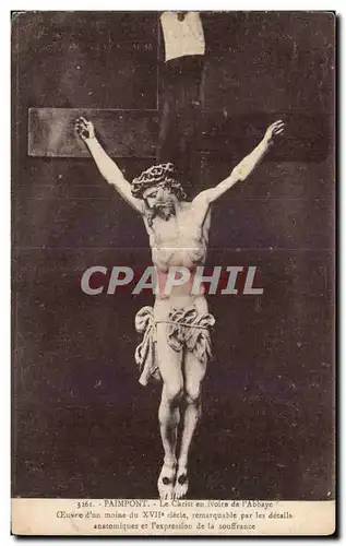 Cartes postales Paimpont Le Christ en ivoire de l Abbaye Ceuvre d um moine du Xvii siecle remarquable par les de