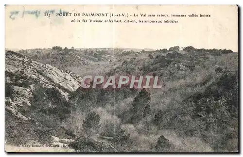 Cartes postales Paimpont Foret De Le Val Sans retour Immense Vallee Boisee