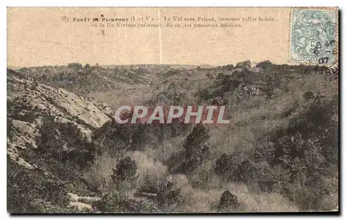 Cartes postales Paimpont Foret De Le Val Sans retour Immense Vallee Boisee