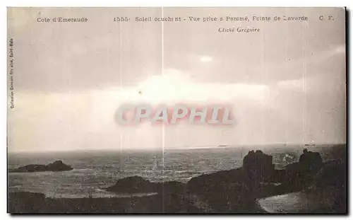 Cartes postales Parame Soleil couchant Vue Prise a Pointe de Lavarde