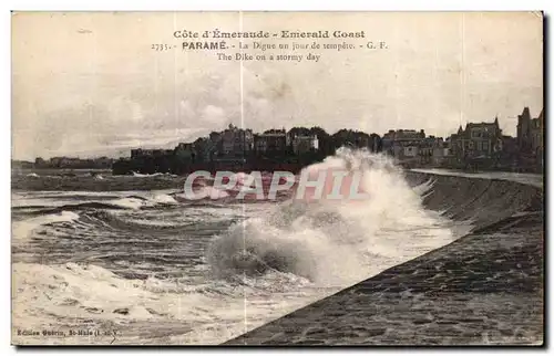 Ansichtskarte AK Parame Cote d Emeraude Emerald Coast La Digue un Jour de tempete THe Dike on a Stormy day