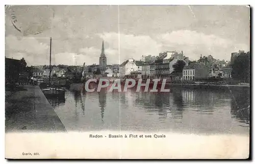 Cartes postales Redon Bassin a Flot et ses Quais